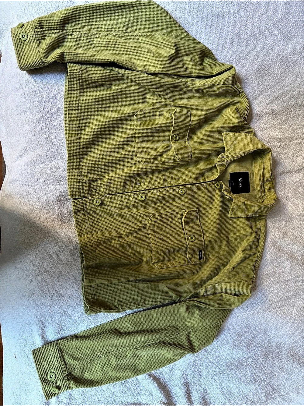 Vans Martinez Cord Overshirt Green Large